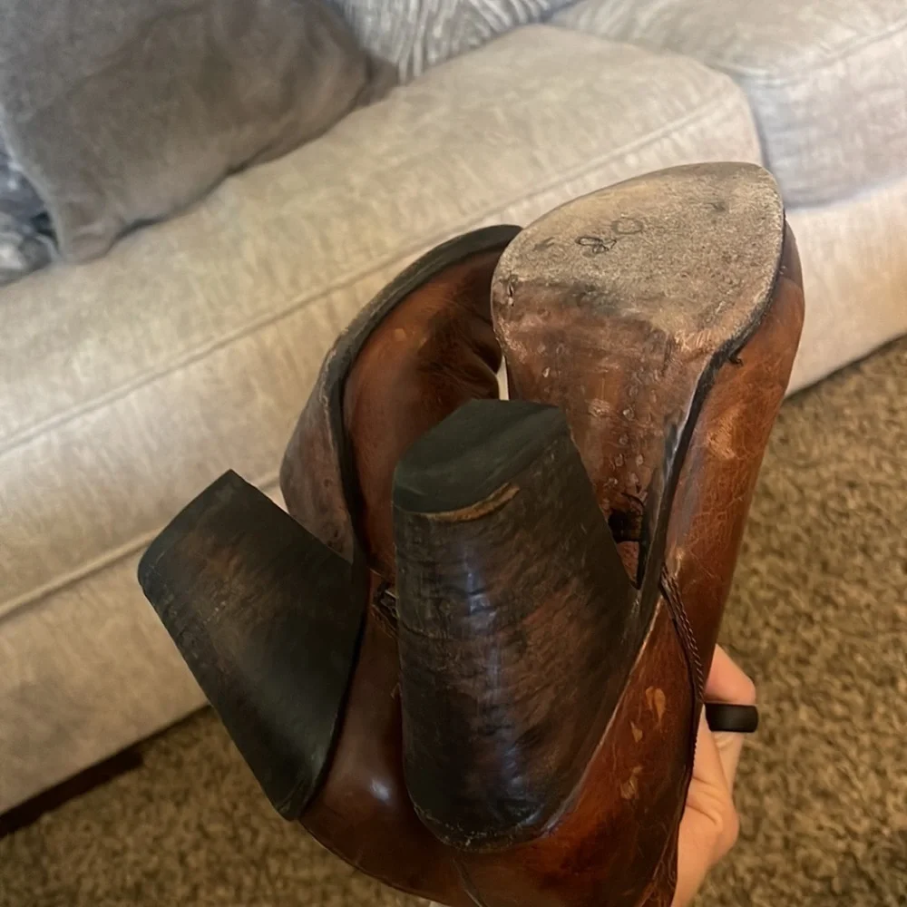 Freebirds Detroit cognac ankle boots
